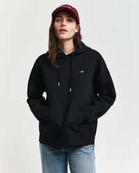 sudadera con capucha shield - negra
