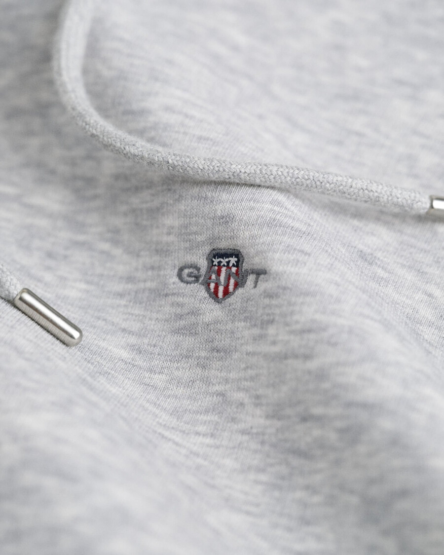 sudadera con capucha shield - gris claro melange