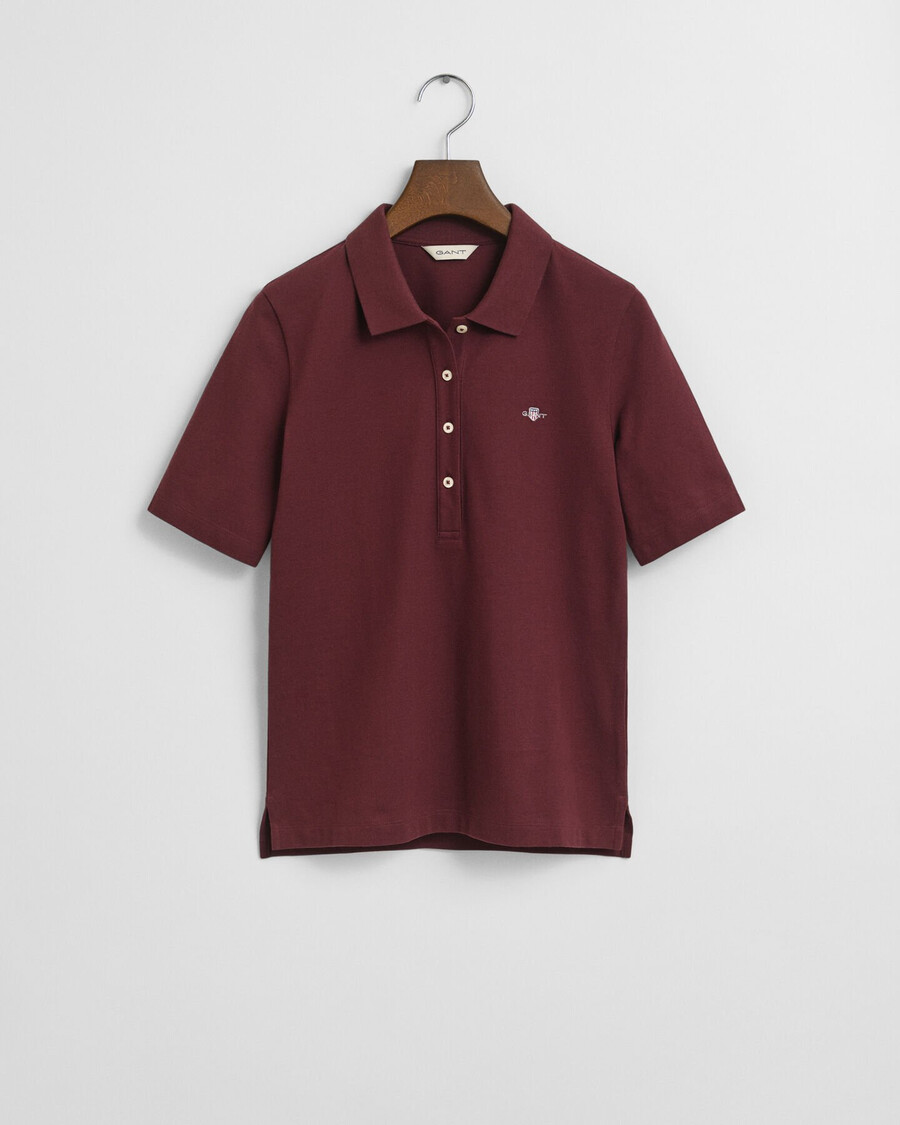 polo piqué escudo - vino ciruela