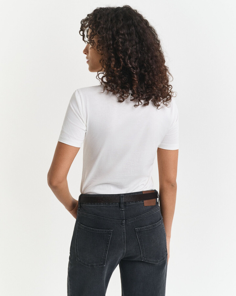 camiseta de algodón ligero - blanca