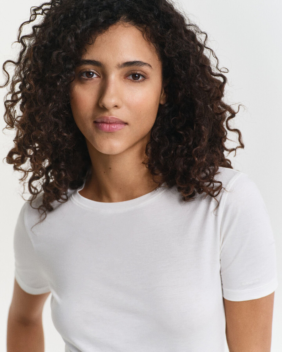 camiseta de algodón ligero - blanca