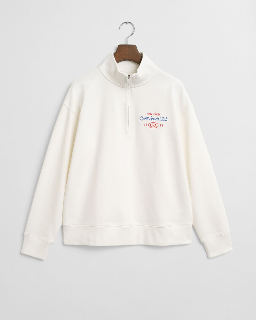 sudadera con media cremallera gráfica - cáscara de huevo