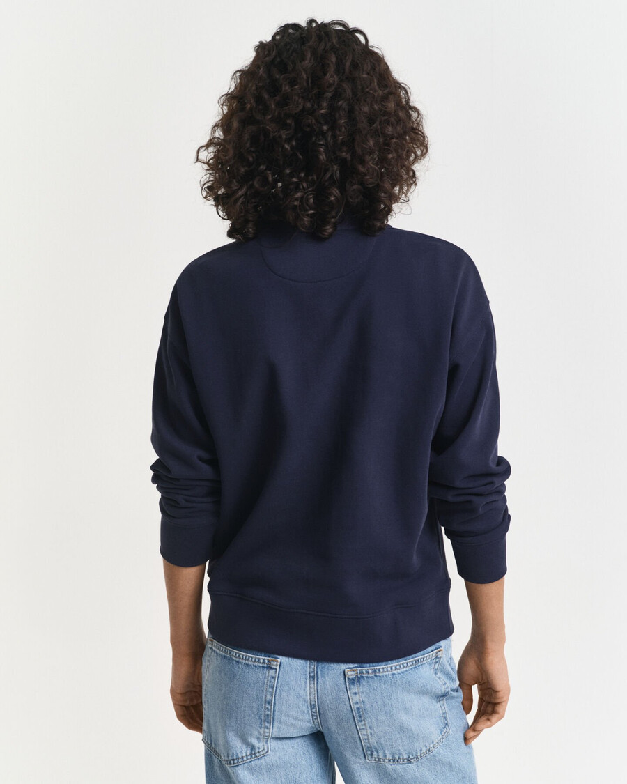 sudadera con media cremallera gráfica - azul noche