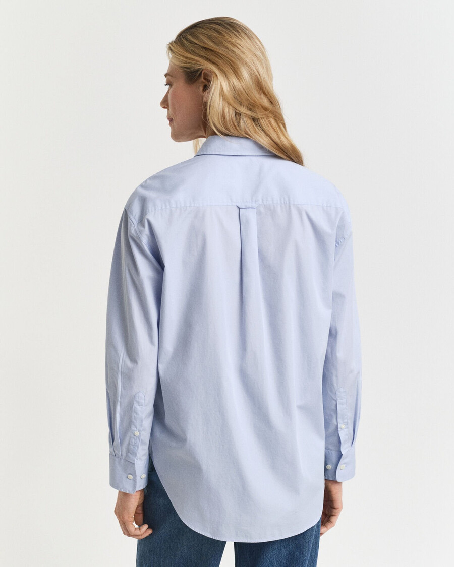 camisa clásica de popelina de corte relajado - azul claro