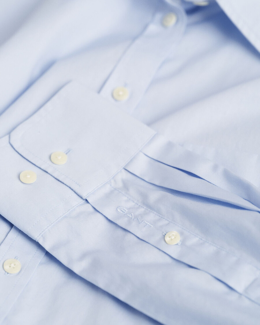 camisa clásica de popelina de corte relajado - azul claro
