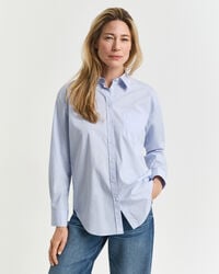 camisa clásica de popelina de corte relajado - azul claro