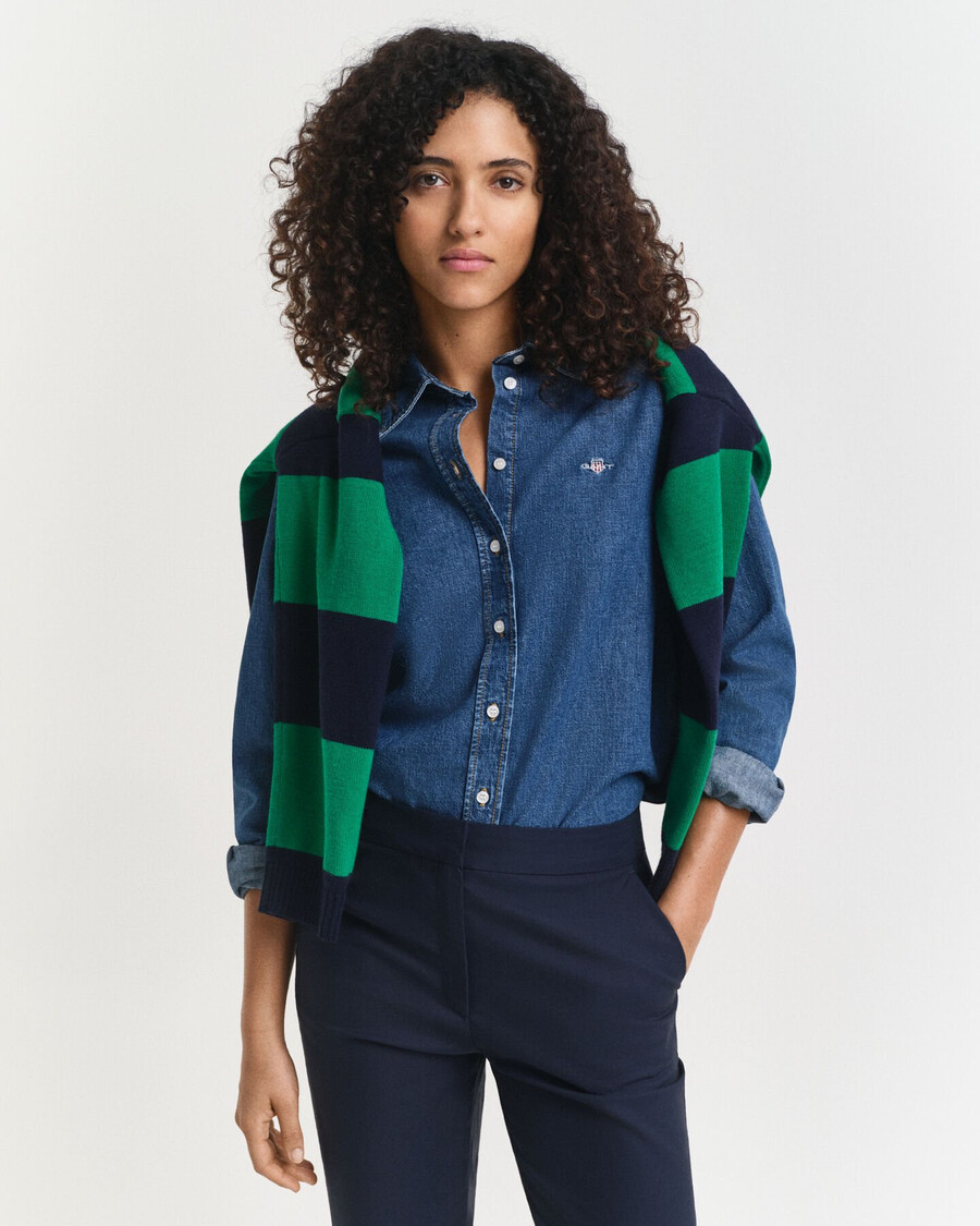 camisa vaquera de corte regular - Índigo