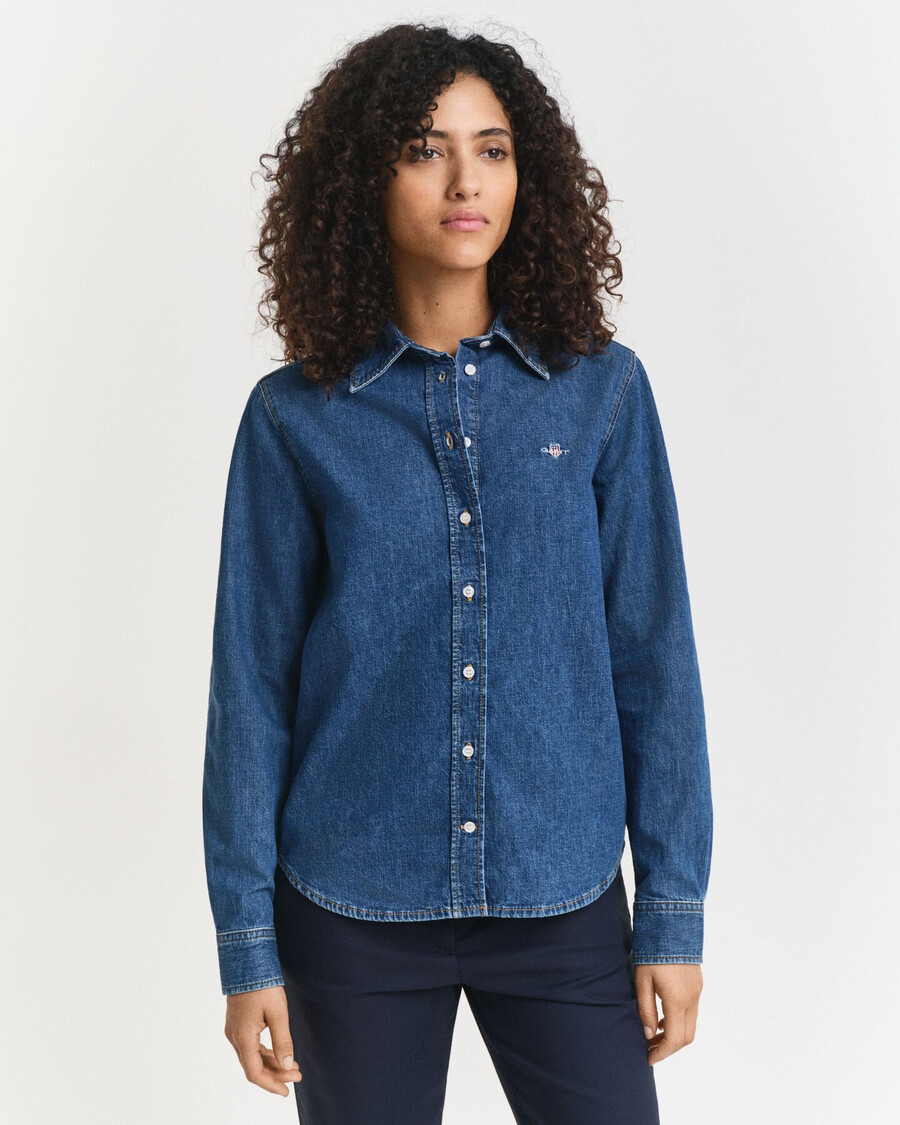 camisa vaquera de corte regular - Índigo