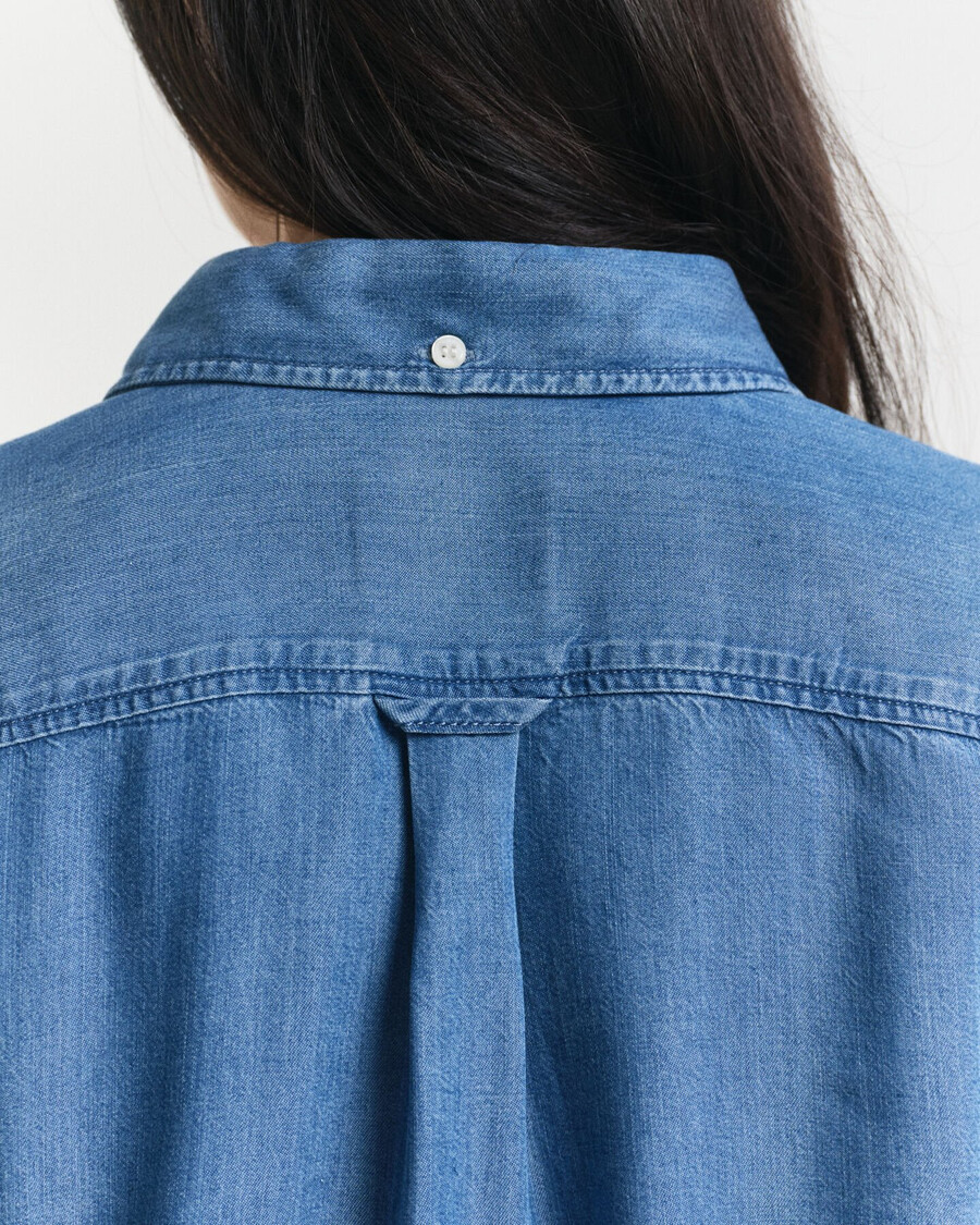 camisa Índigo de corte relajado - Índigo claro