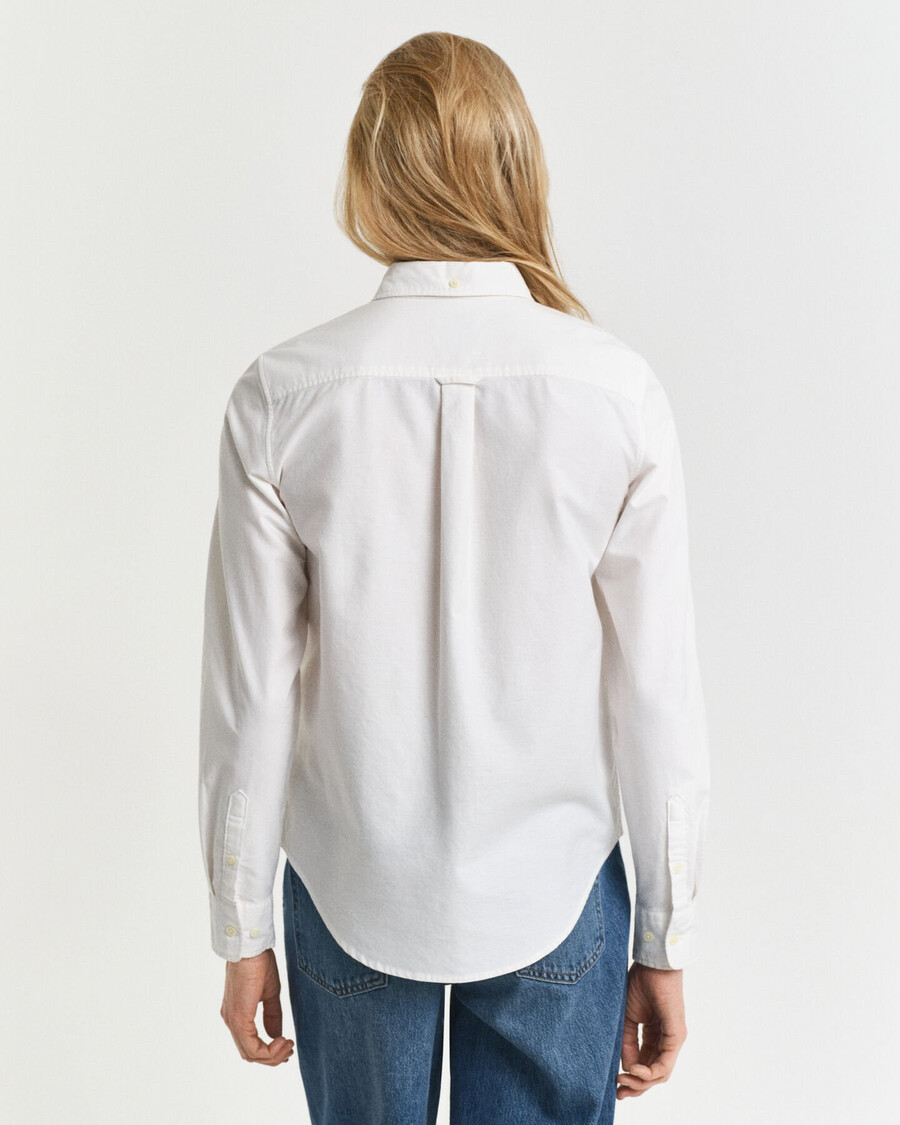 camisa oxford clásica de corte regular - blanca