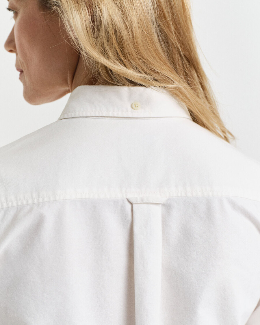 camisa oxford clásica de corte regular - blanca