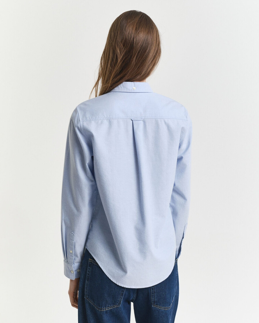 camisa oxford clásica de corte regular - azul claro