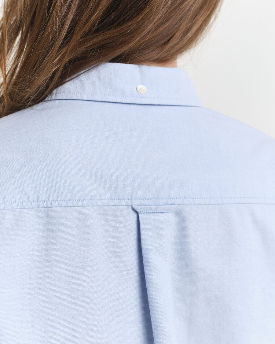 camisa oxford clásica de corte regular - azul claro