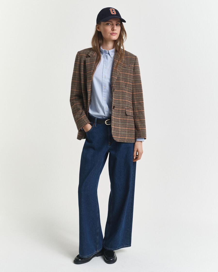 camisa oxford clásica de corte regular - azul claro