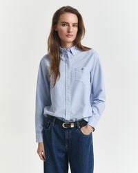 camisa oxford clásica de corte regular - azul claro