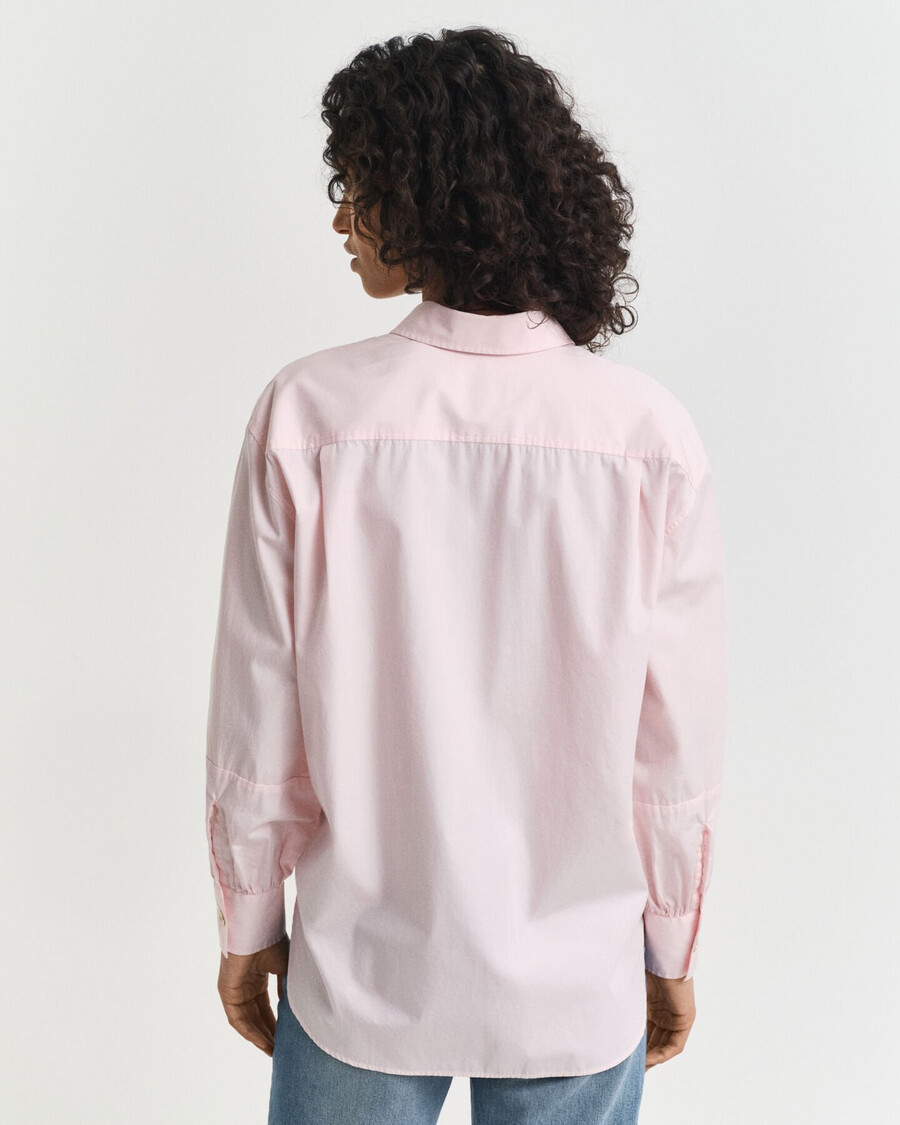 camisa de corte relajado con mangas voluminosas - salmón