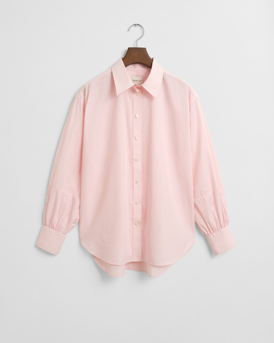 camisa de corte relajado con mangas voluminosas - salmón