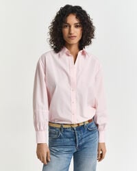 camisa de corte relajado con mangas voluminosas - salmón