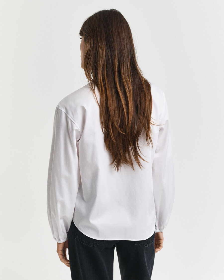 blusa de algodón - blanca