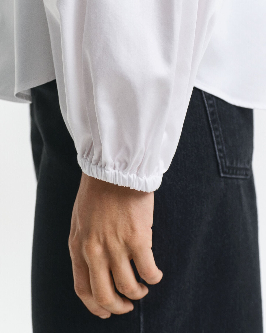 blusa de algodón - blanca