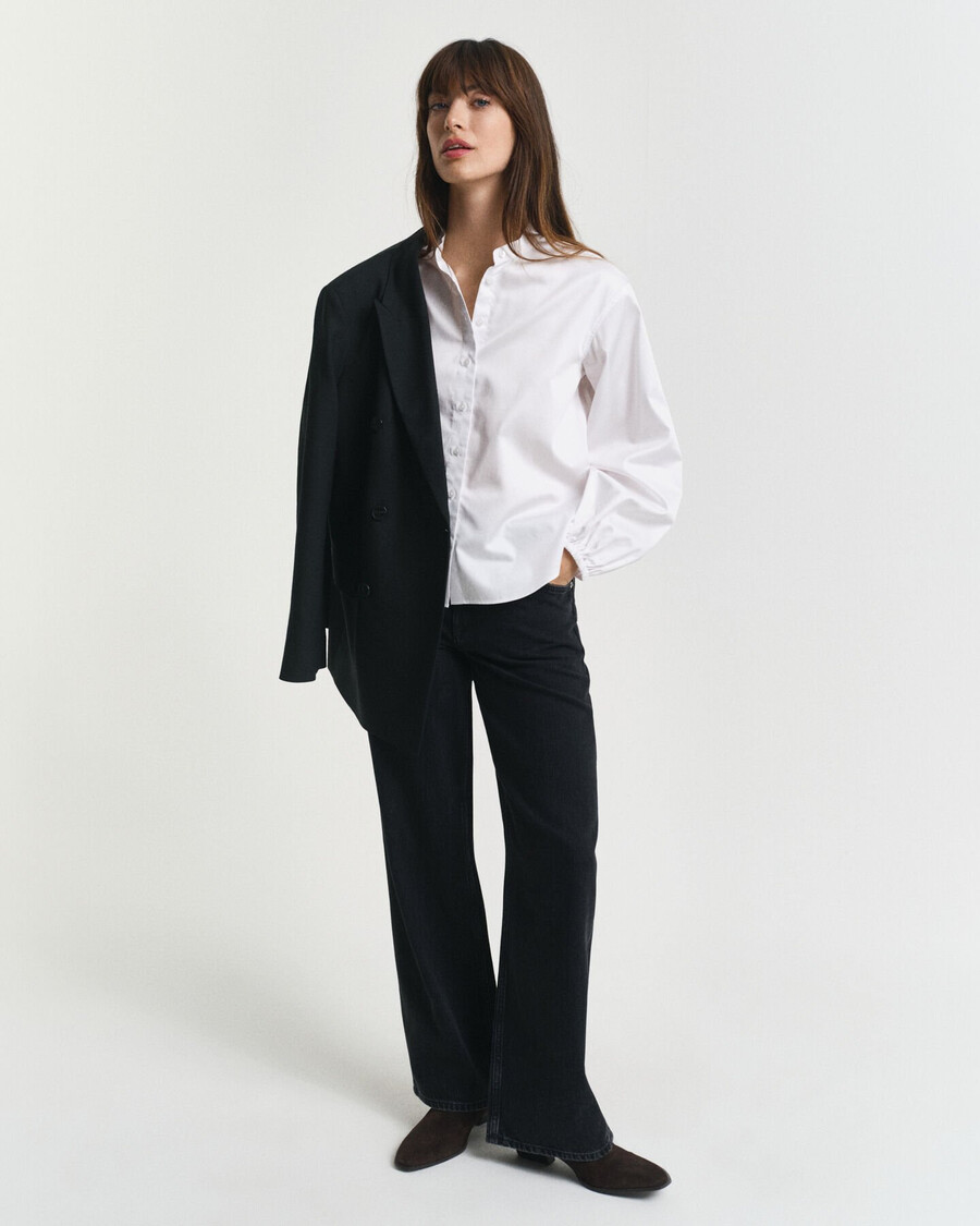 blusa de algodón - blanca