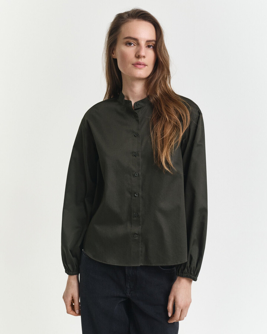 blusa de algodón - verde musgo oscuro