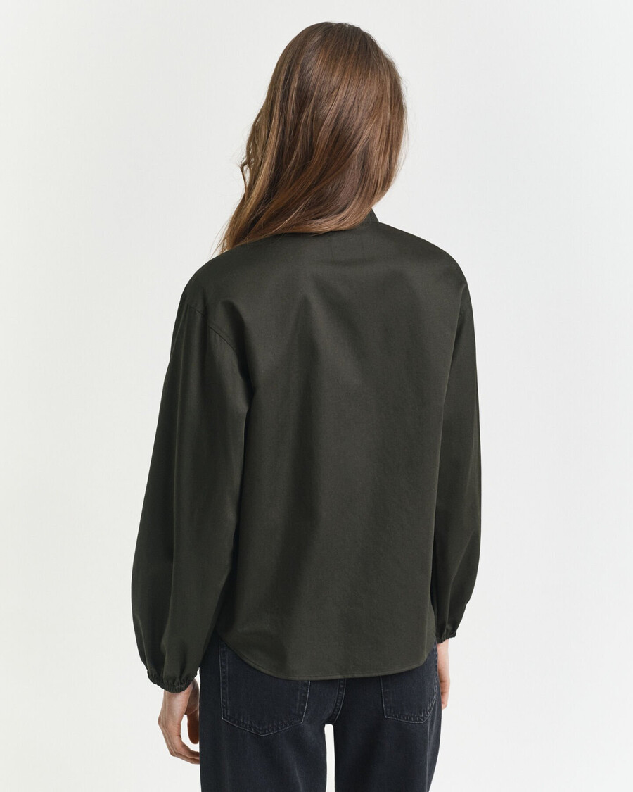 blusa de algodón - verde musgo oscuro