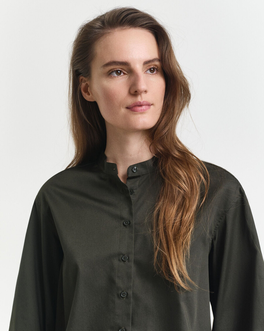 blusa de algodón - verde musgo oscuro