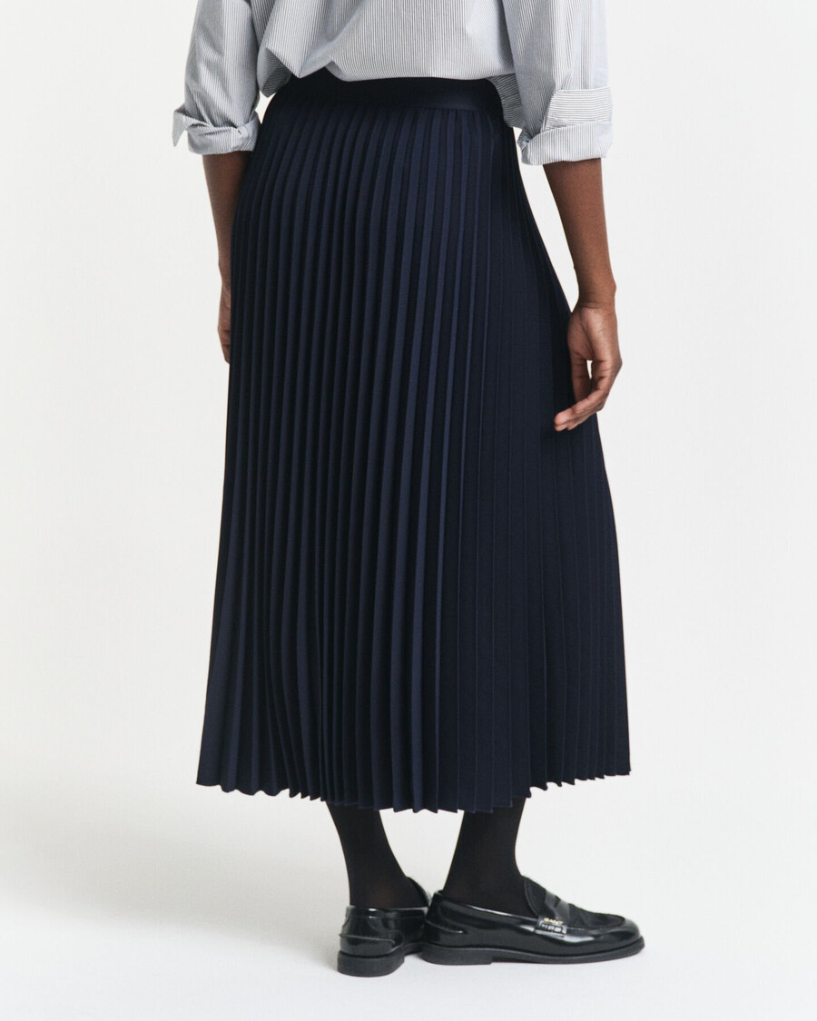 falda plisada midi - azul noche