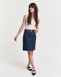 falda vaquera - azul medio