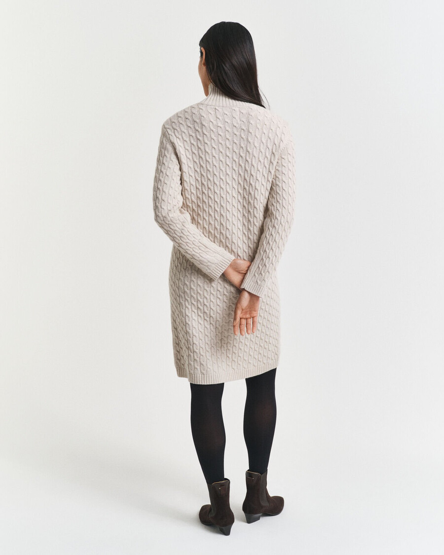 vestido de punto trenzado - seed melange