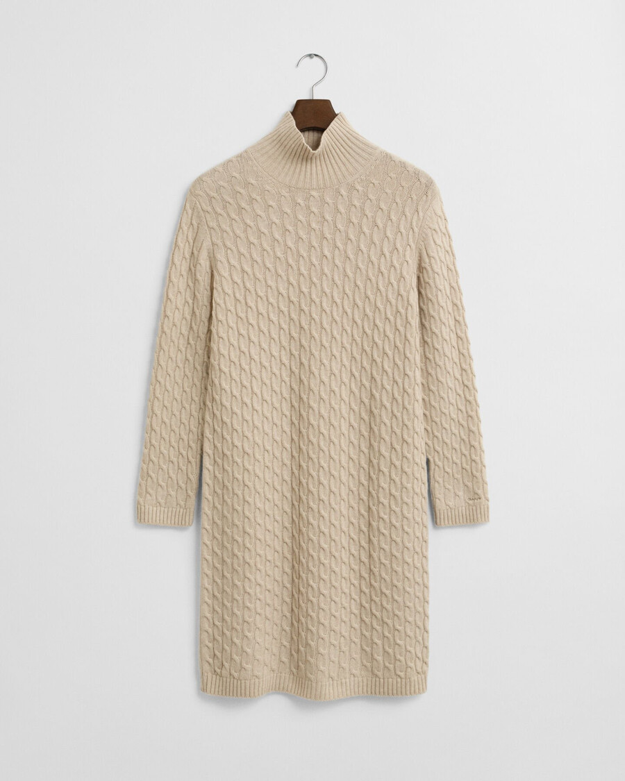 vestido de punto trenzado - seed melange