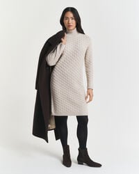 vestido de punto trenzado - seed melange