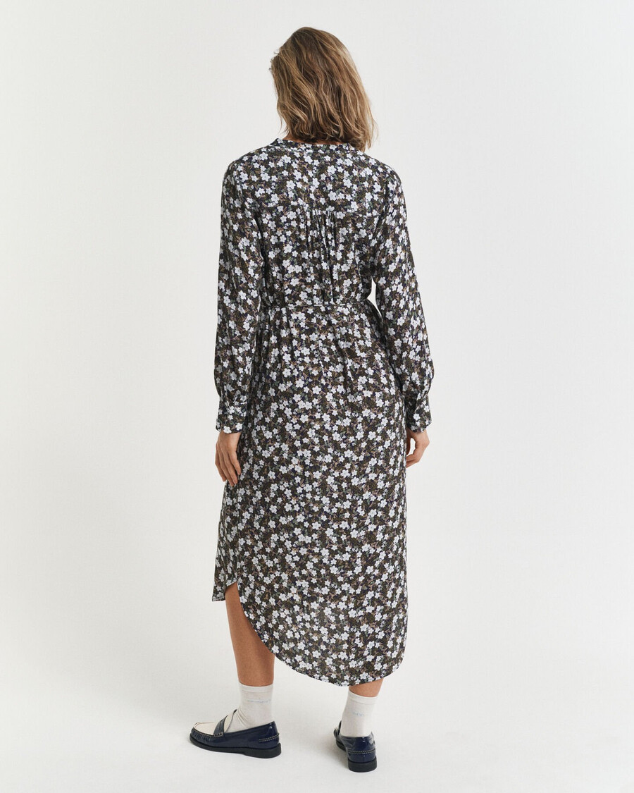 vestido con estampado floral - azul clásico