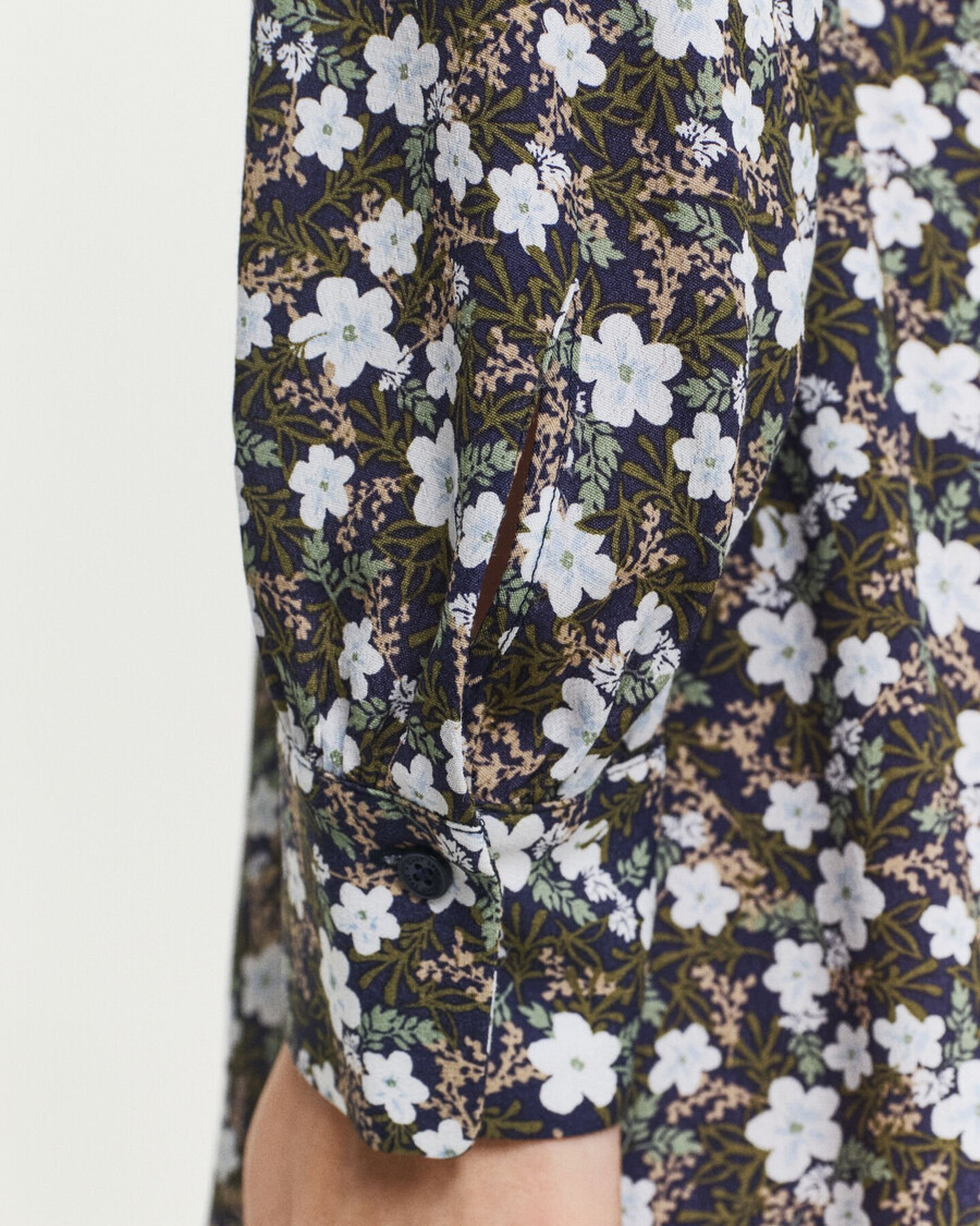 vestido con estampado floral - azul clásico