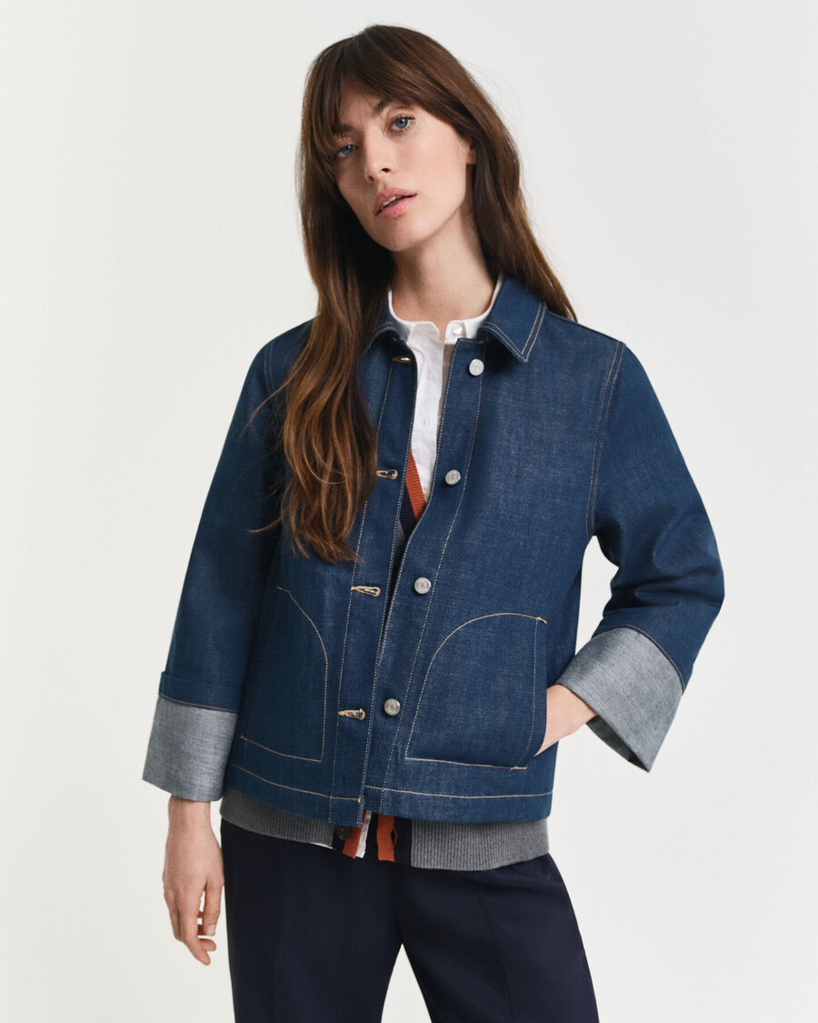 chaqueta vaquera - azul medio