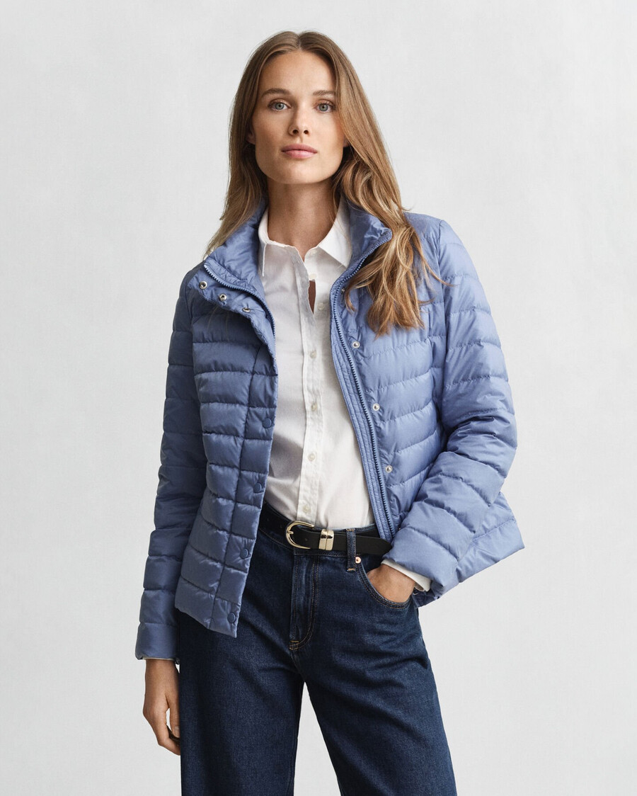 chaqueta ligera de plumas - denim descolorido