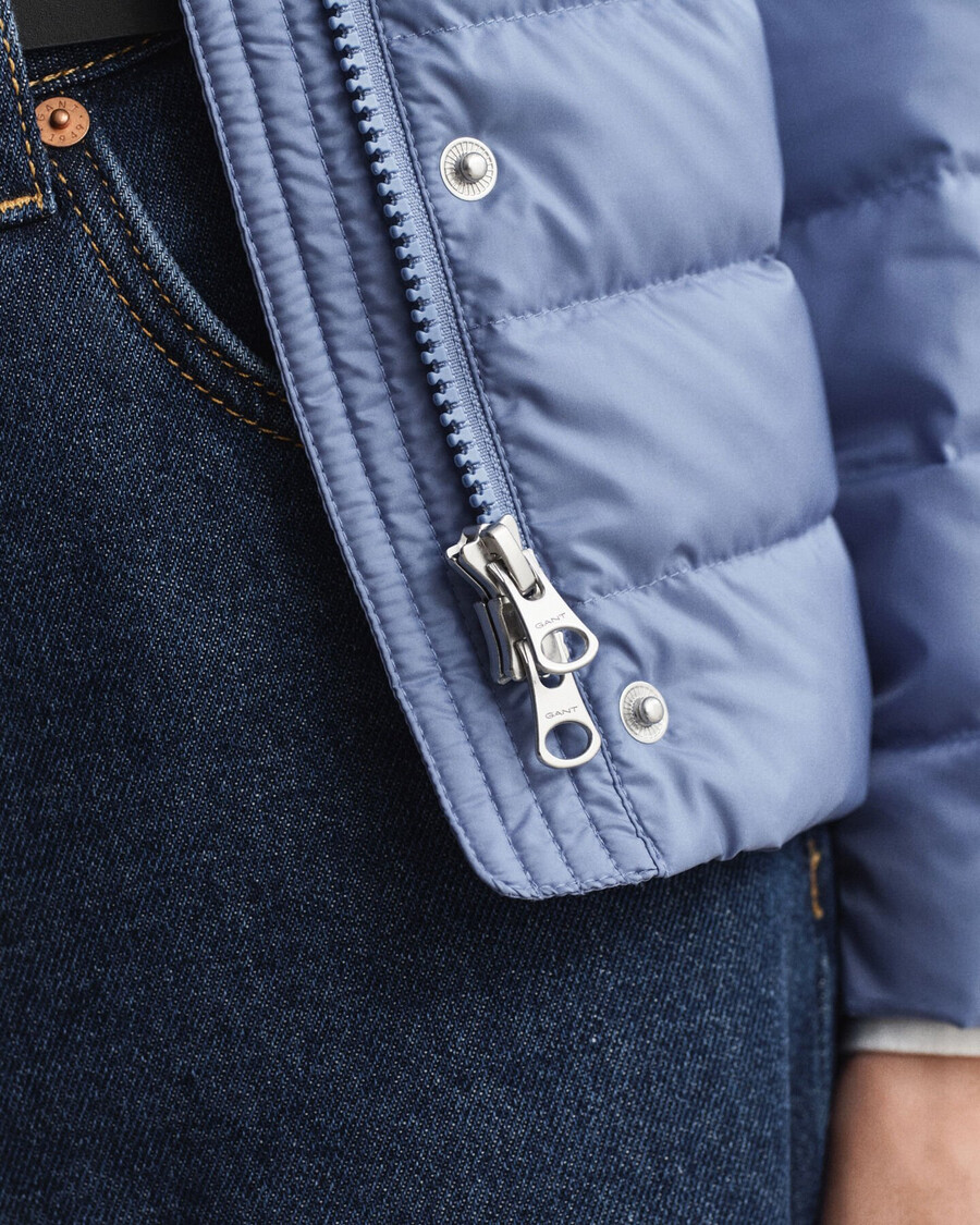 chaqueta ligera de plumas - denim descolorido