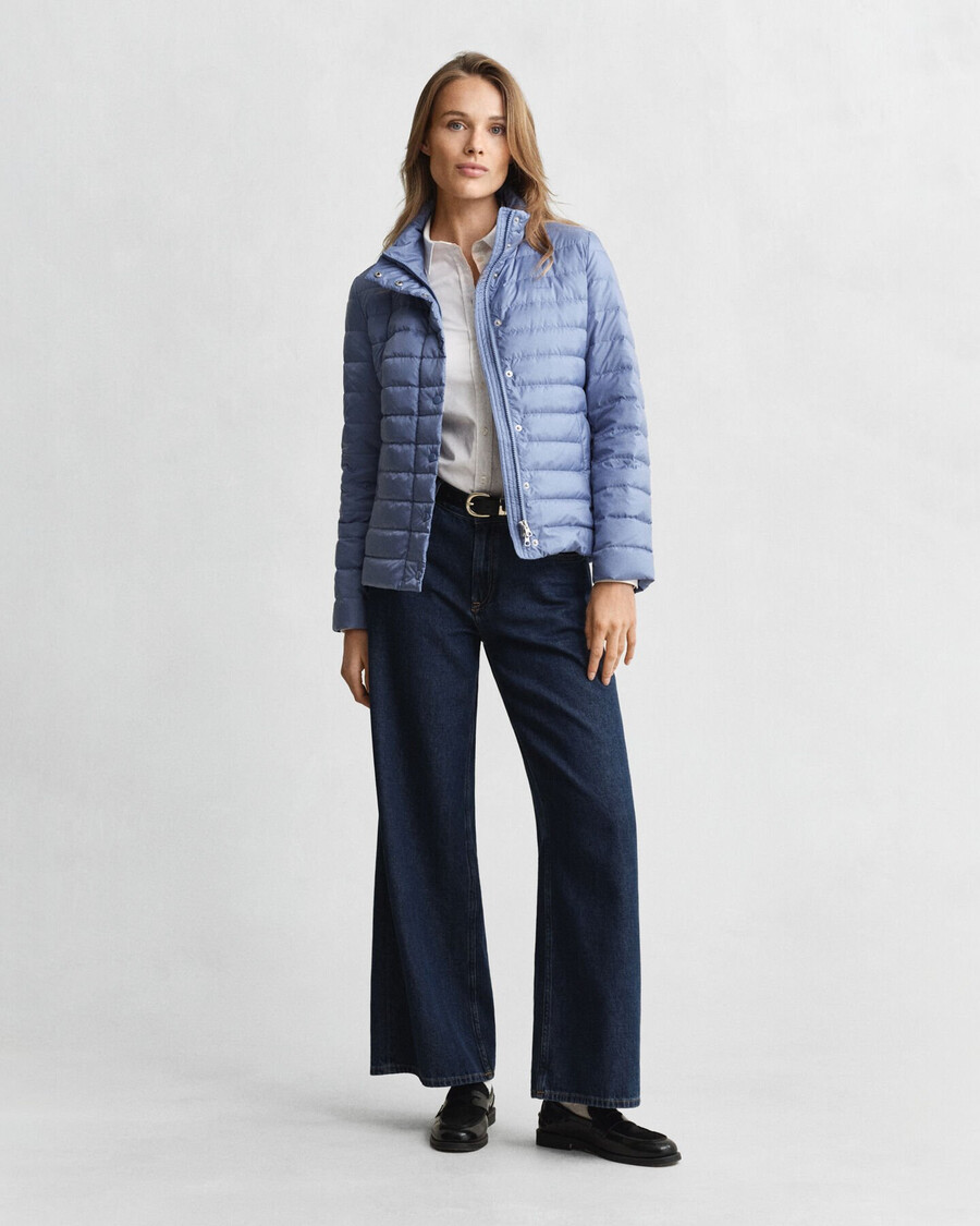 chaqueta ligera de plumas - denim descolorido