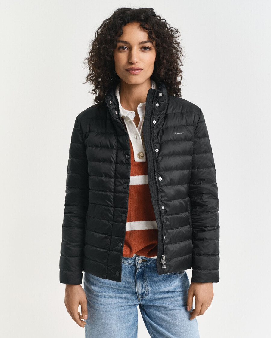 chaqueta ligera de plumas - negra