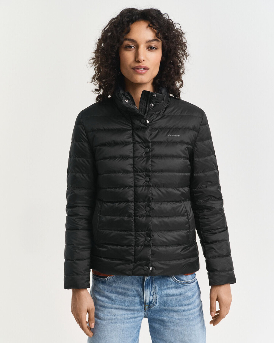 chaqueta ligera de plumas - negra