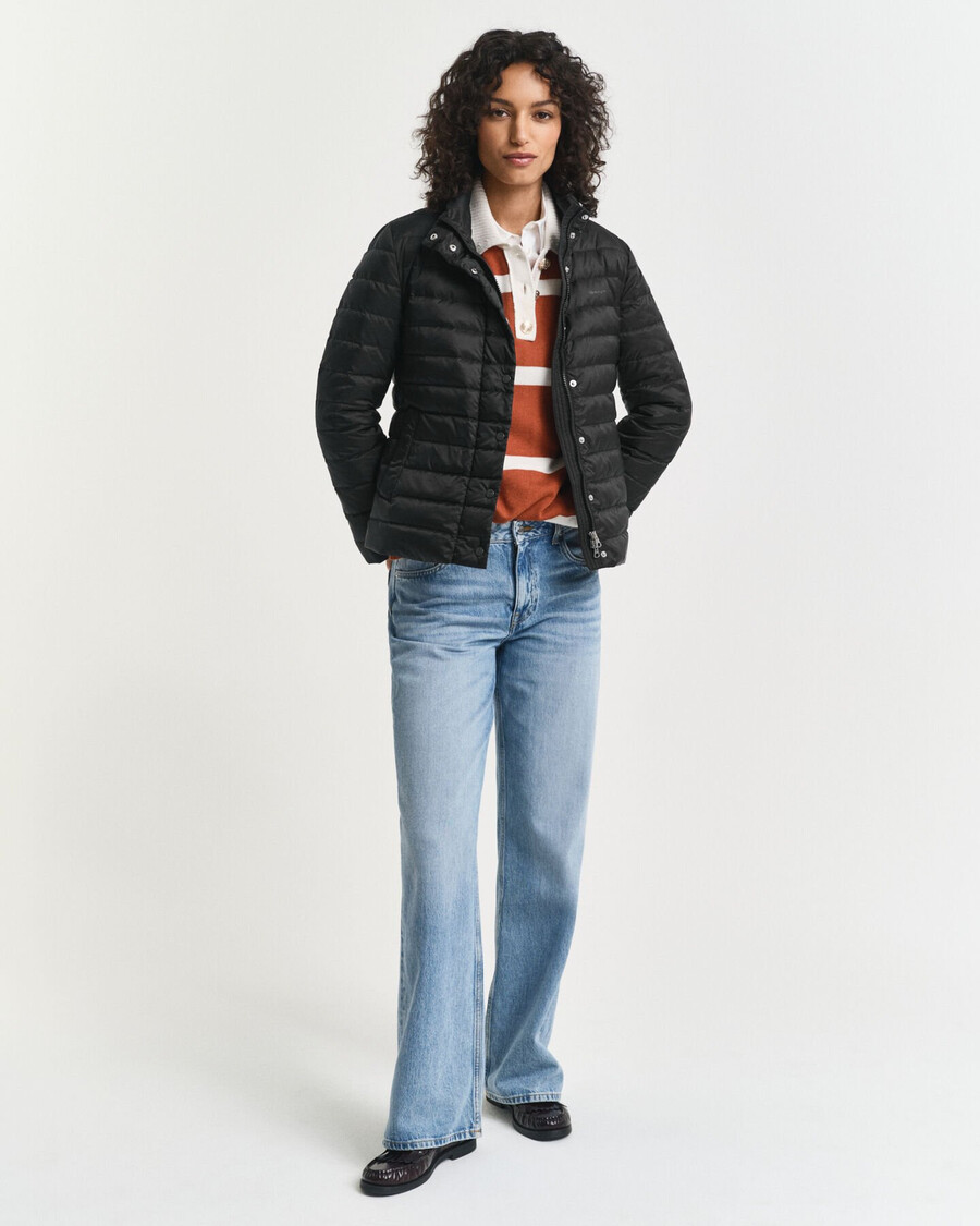 chaqueta ligera de plumas - negra