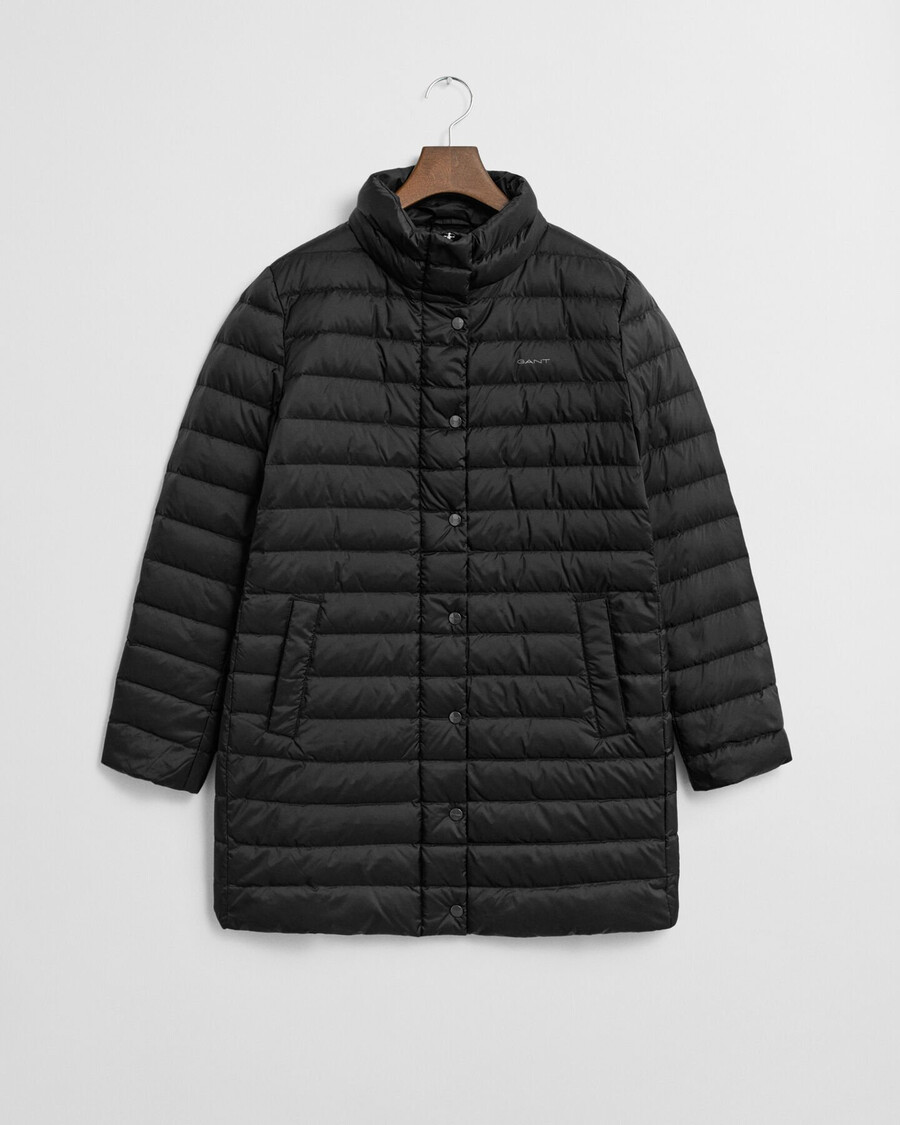 abrigo ligero de plumas - negro