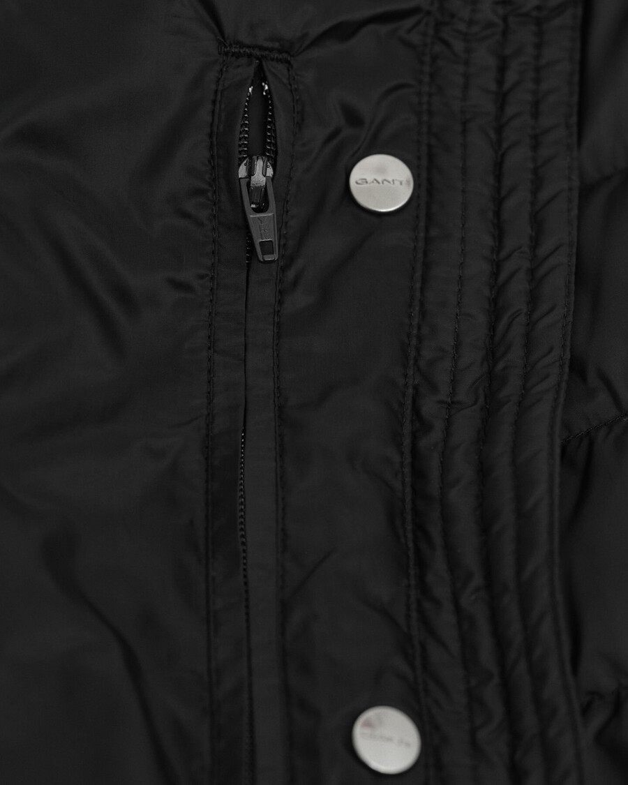 abrigo ligero de plumas - negro