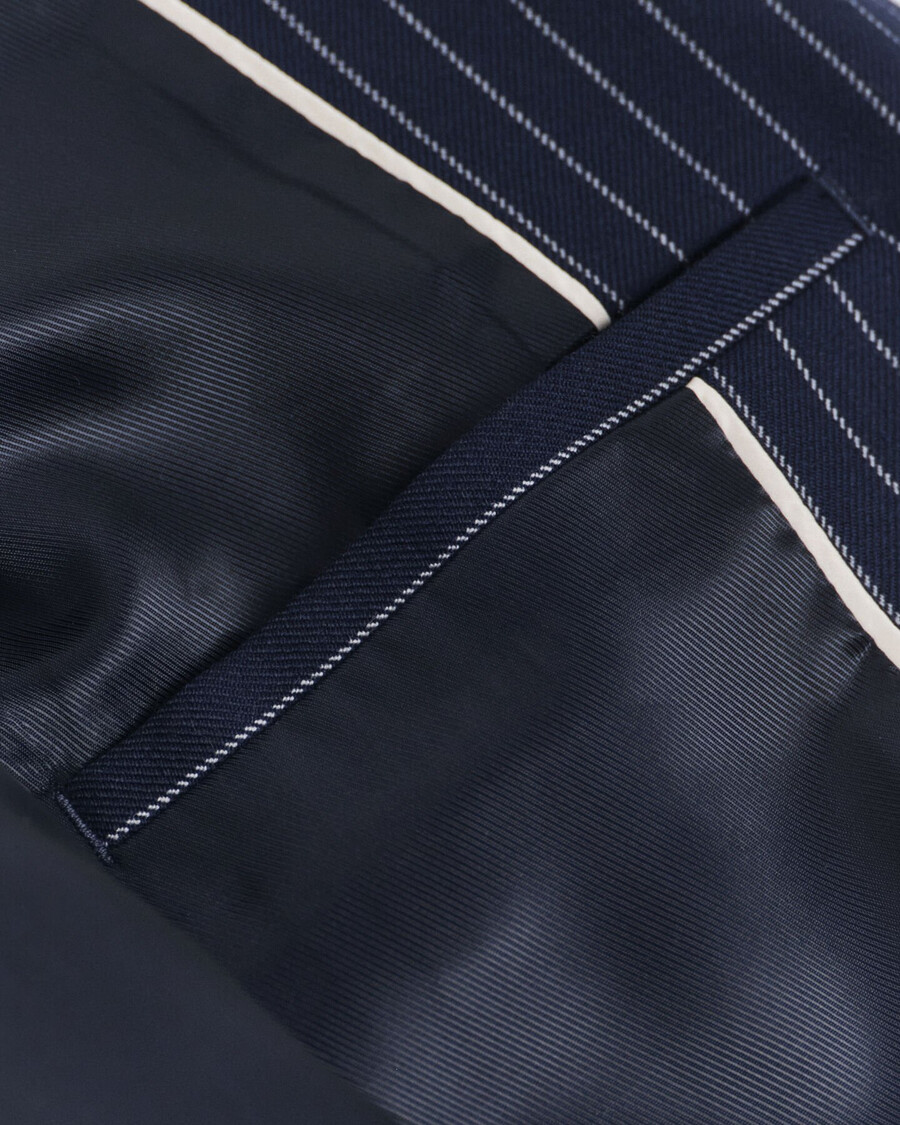 blazer club de rayas de corte regular - azul noche