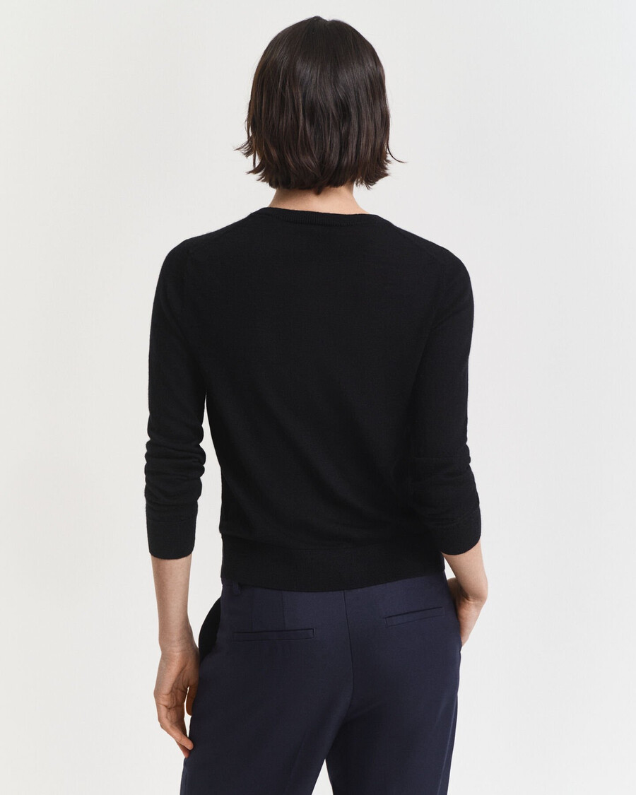 cárdigan de lana merino extrafina - negro