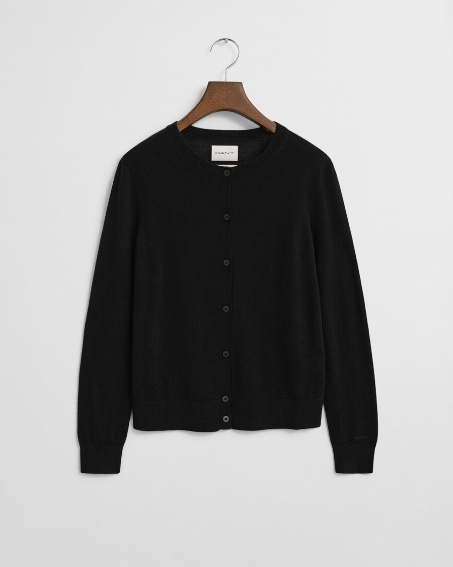 cárdigan de lana merino extrafina - negro