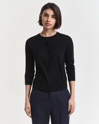 cárdigan de lana merino extrafina - negro