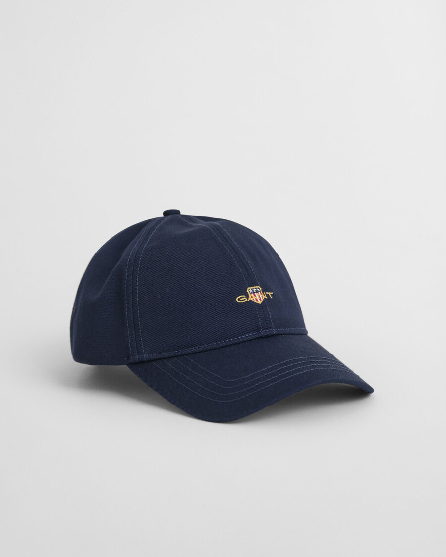 gorra de sarga de algodón shield - marina
