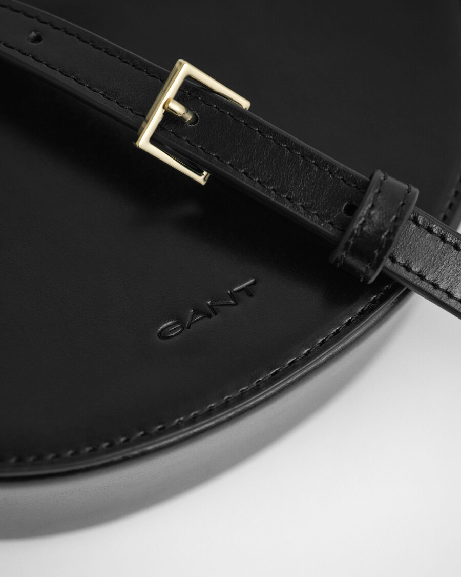 bolso de hombro de cuero - negro